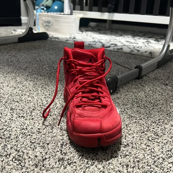 Jordan red suede 12s size 9